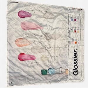 Glossier Swatch Design Scarf with Pink and Cream